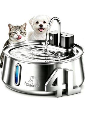 High-Capacity 4.0L Automatic Pet Water Fountain Dispenser for Dogs & Cats
